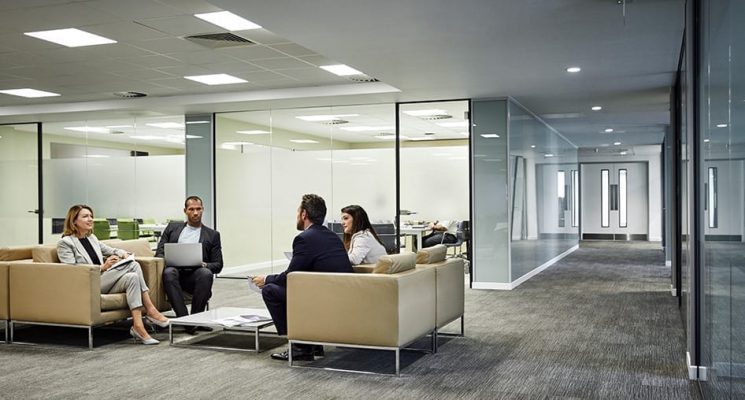 Four people sitting around a coffee table in a corporate office. A company’s corporate network comprises all the connected computers, mobile devices, servers and hardware that receive and transmit critical data between users within a secure framework. IoT frameworks operating on robust SD-WAN networks will be more capable of making reliable connections and enabling speeds necessary for more efficient and intelligent business operations based on data.