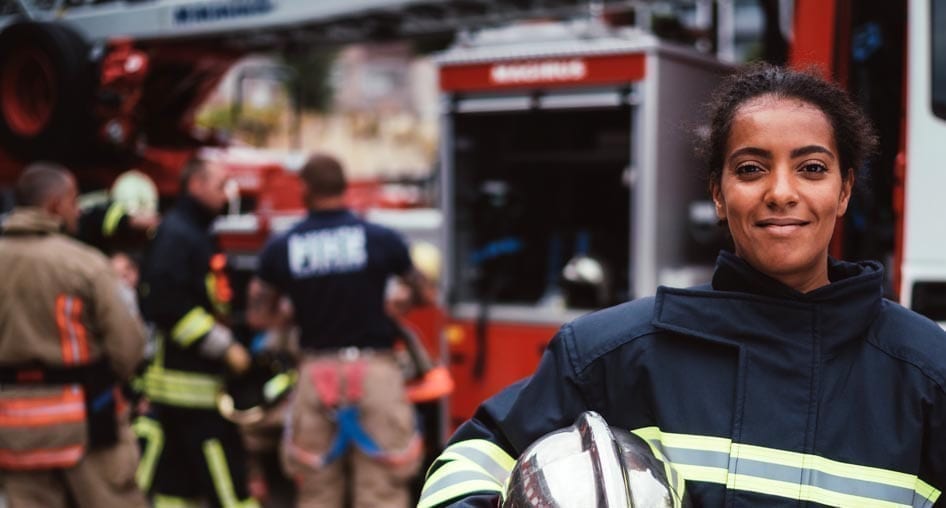 Female fire fighter