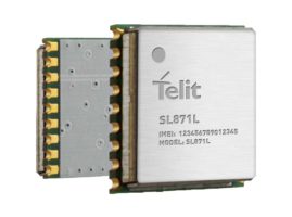 Displayed on a white background, the Telit SL711L features multi-constellation positioning GNSS technology.