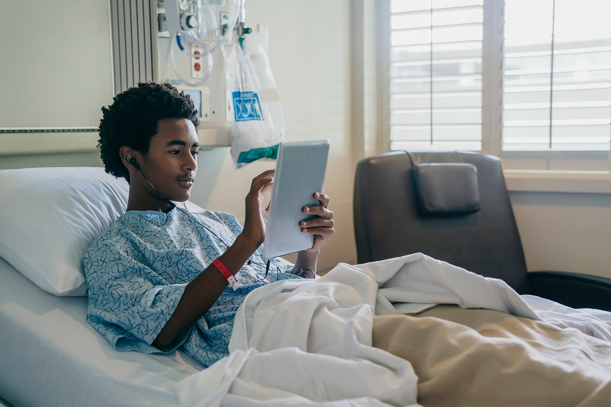 Medical IoT remote monitoring allows patients to extend their care with at-home services.