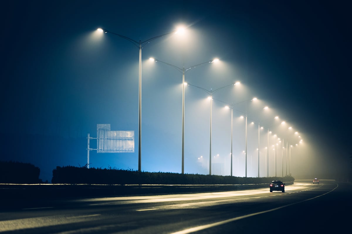 Smart street lighting for smart cities keeps streets safer and reduces maintenance costs.