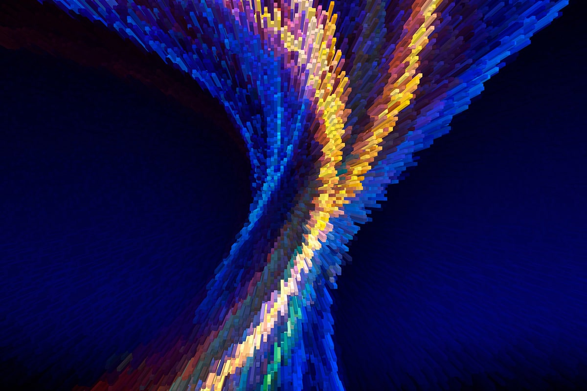 An abstract image of a colorful light can be downloaded in the zone.