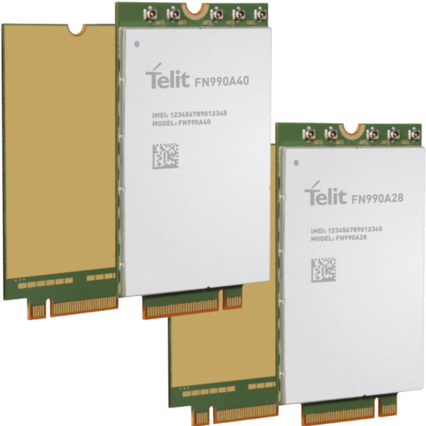 FN990A40 and FN990A28 LTE 5G data cards.