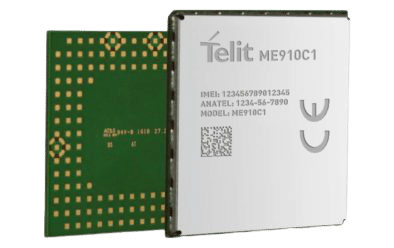 Telit ME910C1 LTE Category M1/NB1 cellular LPWA IoT module.