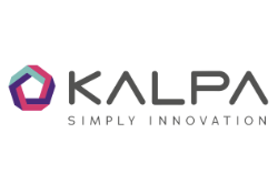 KALPA logo with a geometric hexagon symbol on the left and the tagline "SIMPLY INNOVATION" below the company name.