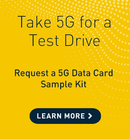 Request a 5G data card sample kit.