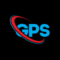 The GPS logo in bold blue letters with a red and blue swoosh encircling it.