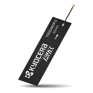 A black and white antenna with the name KYOCERA on it.