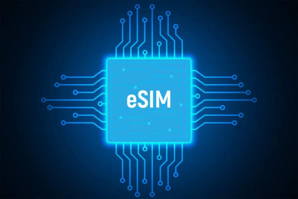 A digital representation of an eSIM.