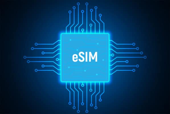 A digital representation of an eSIM.