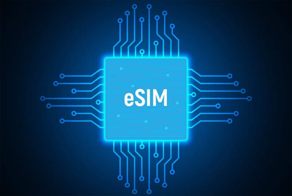 A digital representation of an eSIM.