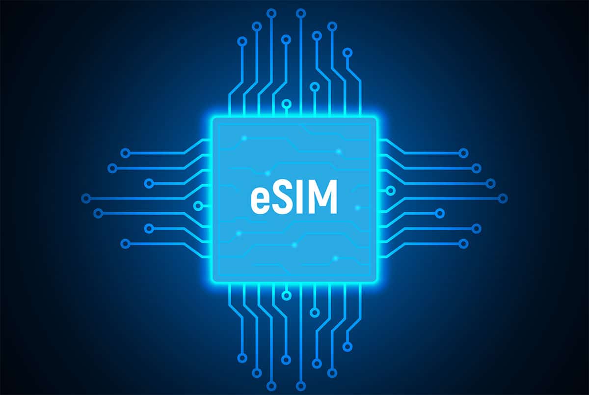 A digital representation of an eSIM.