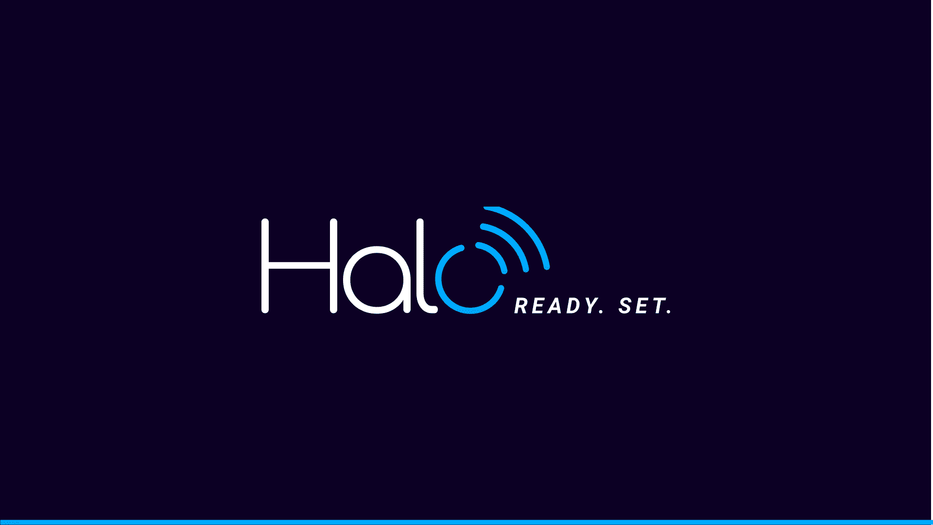 The logo for Halo Ready Set features a sleek design inspired by drones.