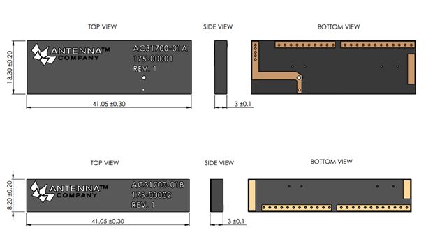 A diagram showing the different parts of a PCB for an antenna company.