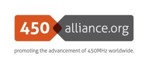 The logo for the 450 alliance partners advancing 5G worldwide.