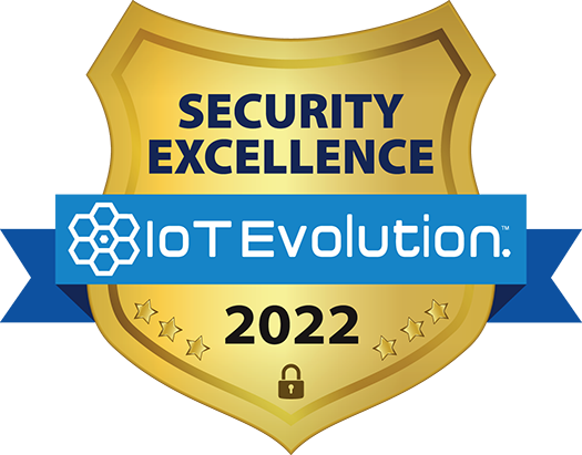 2022 badge showcasing security excellence in IoT evolution.