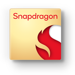 The Qualcomm snapdragon logo on a white background.