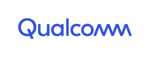 Qualcomm logo on a dark background.