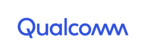 Qualcomm logo on a dark background.