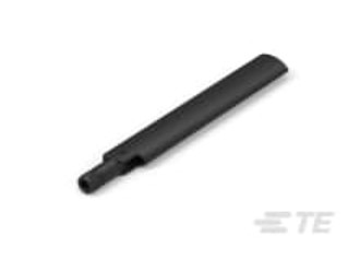 A black plastic tube, possibly an antenna, on a white background.