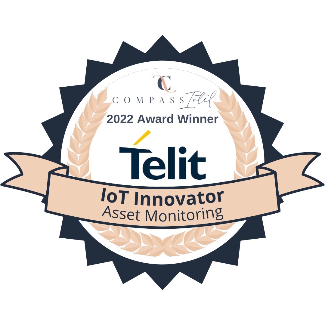 A badge with the words iot innovator asset monitoring, featuring deviceWISE EDGE technology.