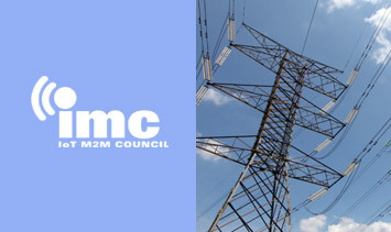 IMC: IoT M2M Council logo next to power lines.