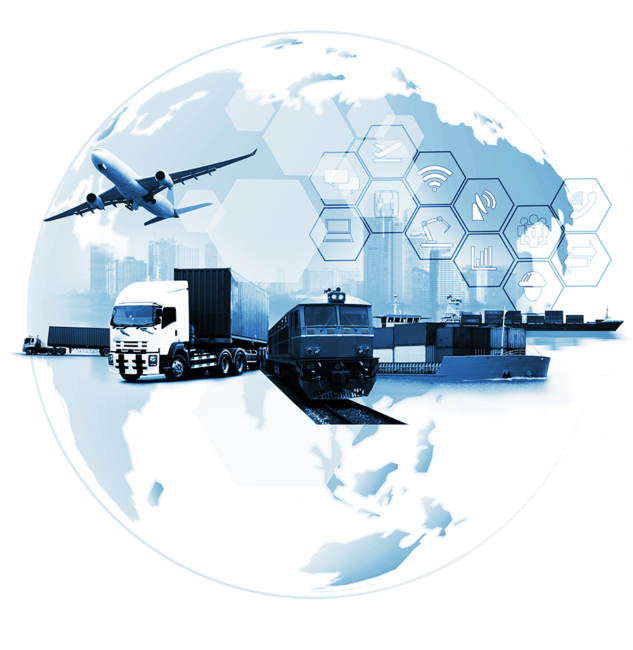 Trucks, trains, airplanes and boats traveling globally and connected by cellular, Wi-Fi and other connectivity technologies. IoT-enabled supply chain solutions involve IoT architecture with tracking and monitoring solutions.