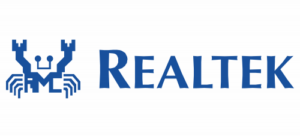 Realtek logo on a black background.