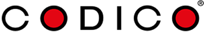 Logo featuring the word "Codico" designed for distributors.