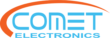 The logo for Comet Electronics, leading distributors in the industry.
