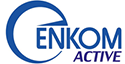 Enkom active logo on a white background for Distributors.