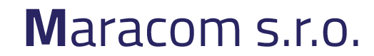Maracom's distributor logo on a black background.