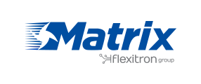 The matrix logo displayed on a sleek black background.