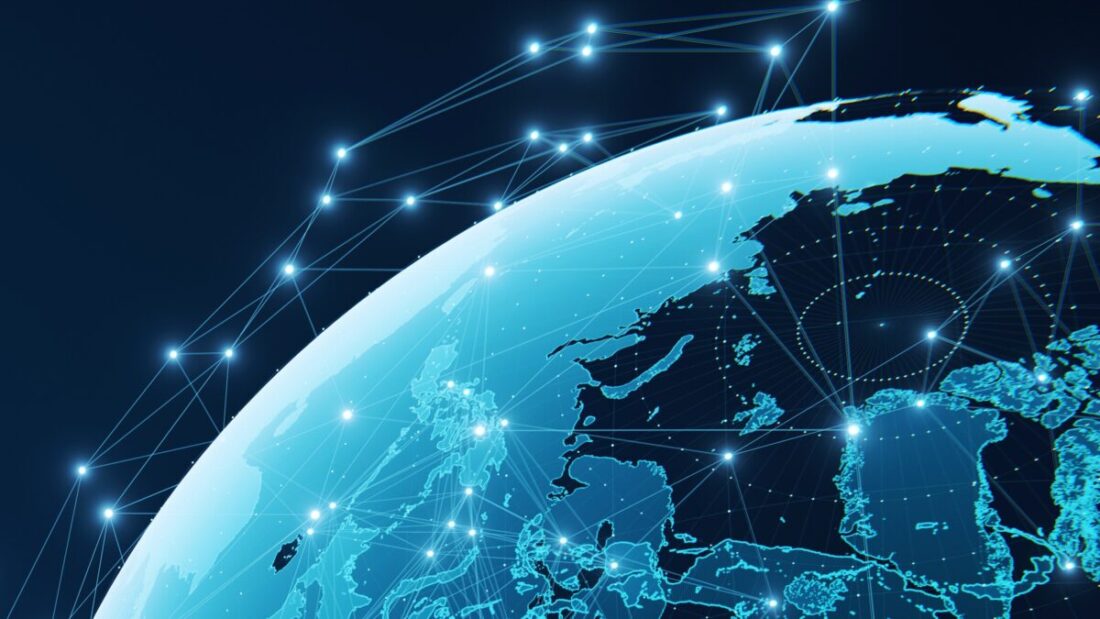 A blue globe showing worldwide network connections. Our prepaid plans empower you with access to over 600 networks in 200 countries.