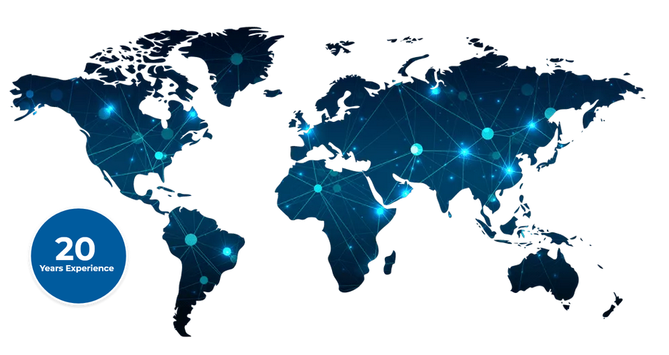 Airgain connecting the world map
