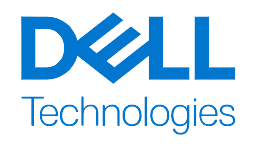 The Dell Technologies logo on a black background.