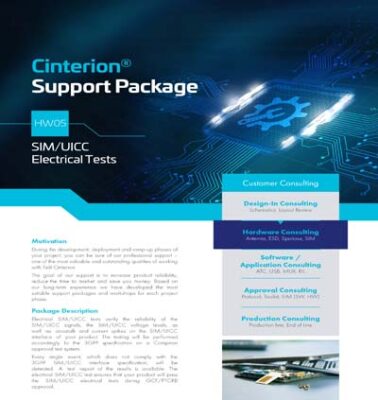 Cinterion SIM/UICC Electrical Tests Support Package