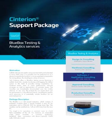 Cinterion BlueBox Testing & Analytics Services Support Package