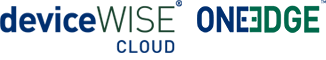 deviceWISE Cloud logo and OneEdge logo.
