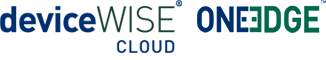 deviceWISE Cloud logo and OneEdge logo.