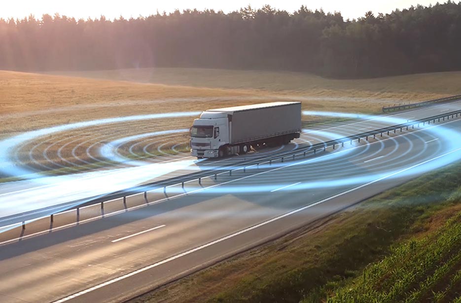 A refrigerated truck being tracked.