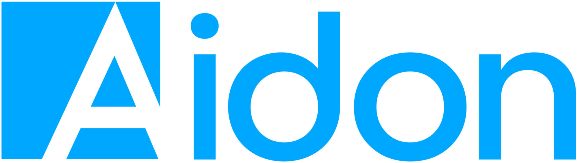 Aidon light blue logo.