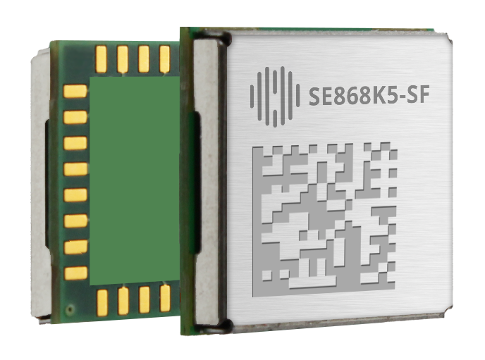 The multi-frequency positioning receiver module is shown on a white background.