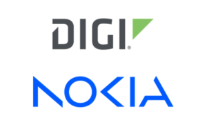 Two logos with the words digi and nokia along with Telit or Cinterion.