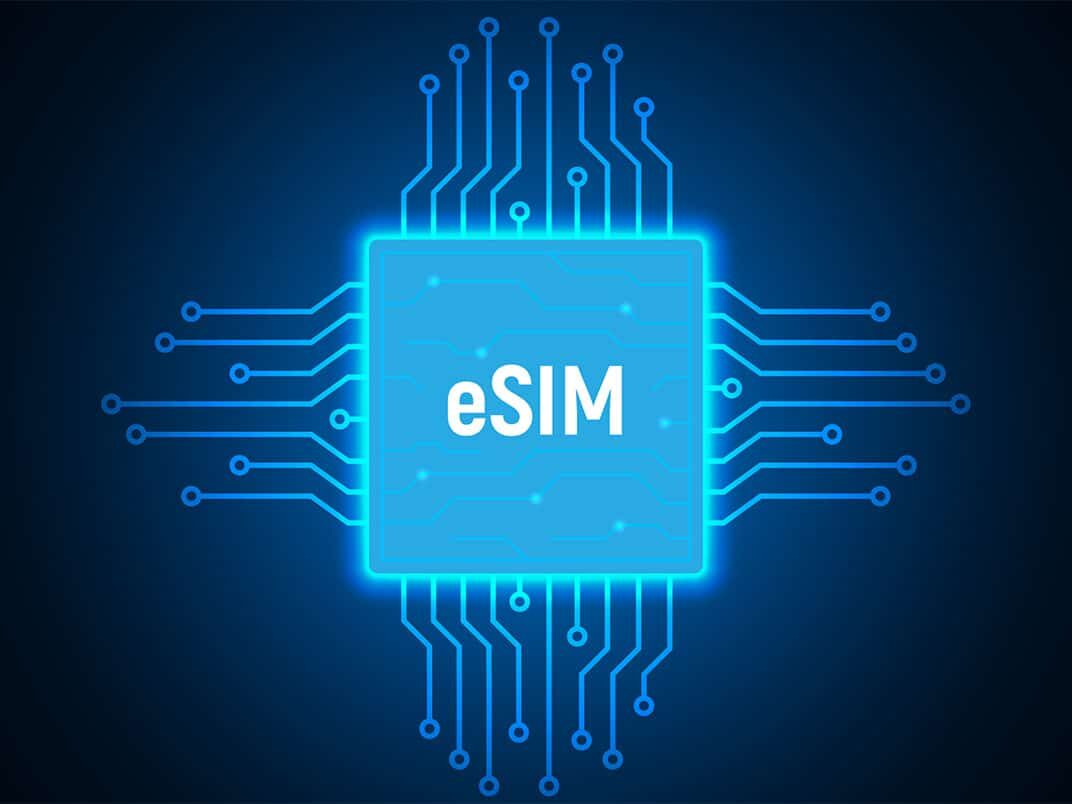 A digital representation of an eSIM.