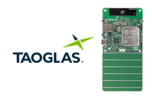 Electronic component board with Taoglas branding.