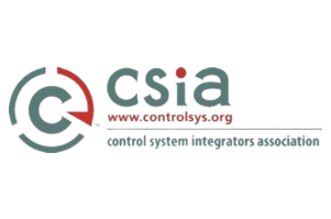 Logo of the Control System Integrators Association (CSIA) featuring the letters "CSIA" and the website URL "www.controlsys.org" with a graphic element on the left.