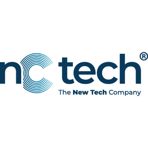 Logo showing "NC Tech The New Tech Company" with the "c" depicted as a circular technology-inspired design.