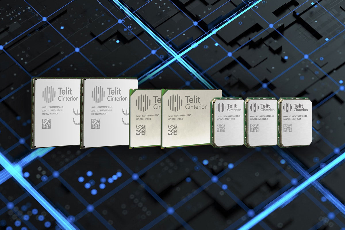 Telit's LTE-M and NB-IoT cellular LPWA IoT module portfolio with the xE310, xE910 and EXS form factor families.