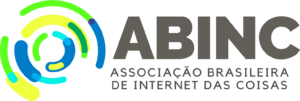 Logo of Associação Brasileira de Internet das Coisas (ABINC) with colorful circular design on the left and the text on the right.